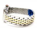 Ladies michelle deco two tone stainless steel diamond watch 0.60ct