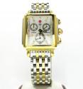 Ladies michele deco day diamond two tone stainless steel watch 0.05ct