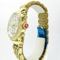 Ladies michele signature csx-36 diamond yellow stainless steel watch 0.64ct