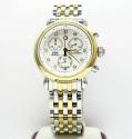 Ladies michele signature csx-36 diamond two tone stainless steel watch 0.04ct