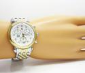 Ladies michele signature csx-36 diamond two tone stainless steel watch 0.04ct