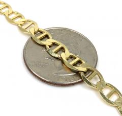10k yellow gold solid mariner link chain 22-26 inch 6.3mm
