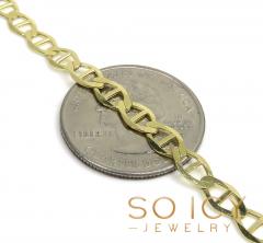 10k yellow gold solid mariner link chain 18-26