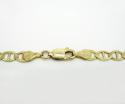 10k yellow gold solid mariner link chain 18-24 inch 4mm