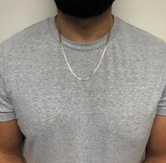 10k yellow gold solid mariner link chain 18-24 inch 4mm