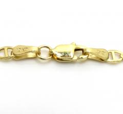 10k yellow gold solid mariner link chain 16-24 inch 3mm