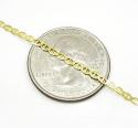 10k yellow gold solid skinny mariner link chain 18-24 inch 2mm