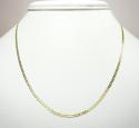 10k yellow gold solid skinny mariner link chain 18-24 inch 2mm