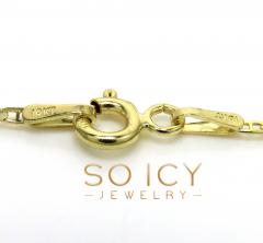 10k yellow gold solid mariner link chain 16-20 inch 1.5mm