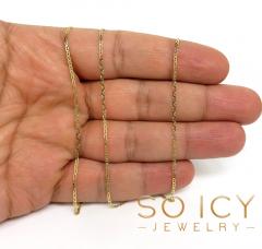 10k yellow gold solid mariner link chain 16-20 inch 1.5mm
