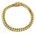 10k yellow gold thick miami solid bracelet 8.50 inch 7mm