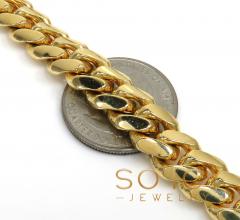 10k yellow gold thick miami chain 20-30 inch 10mm