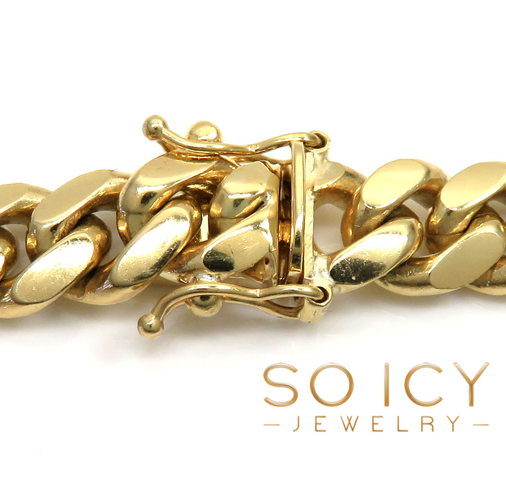 10k yellow gold thick miami chain 20-32 inch 8.2mm - Image 4