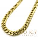 10k yellow gold thick miami chain 20-32 inch 8.2mm