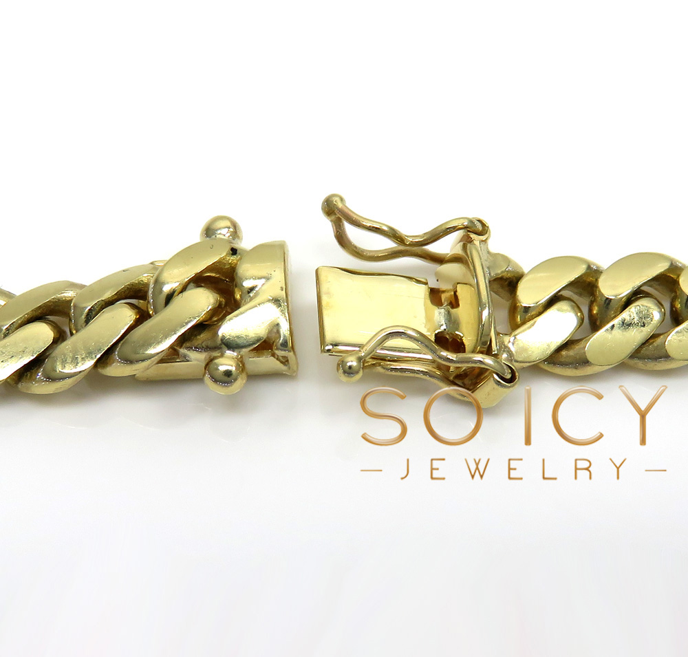 10k yellow gold thick miami chain 20-30