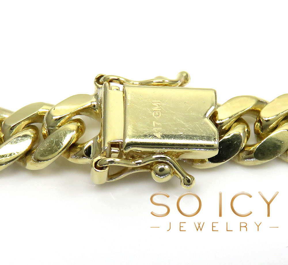 10k yellow gold thick miami chain 20-30