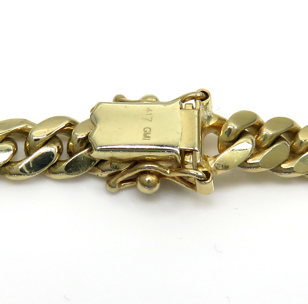 10k yellow gold thick miami chain 20-32 inch 6mm - Image 4