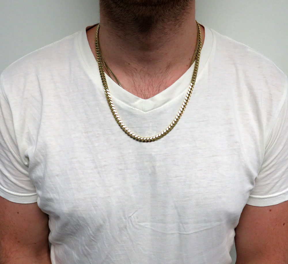 10k yellow gold thick miami chain 20-32 inch 6mm - Image 7