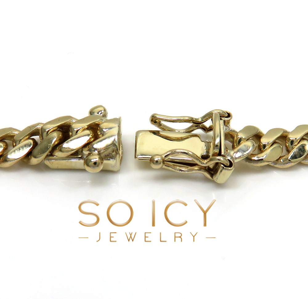 10k yellow gold miami chain 18-30 inch 5.2mm - Image 3