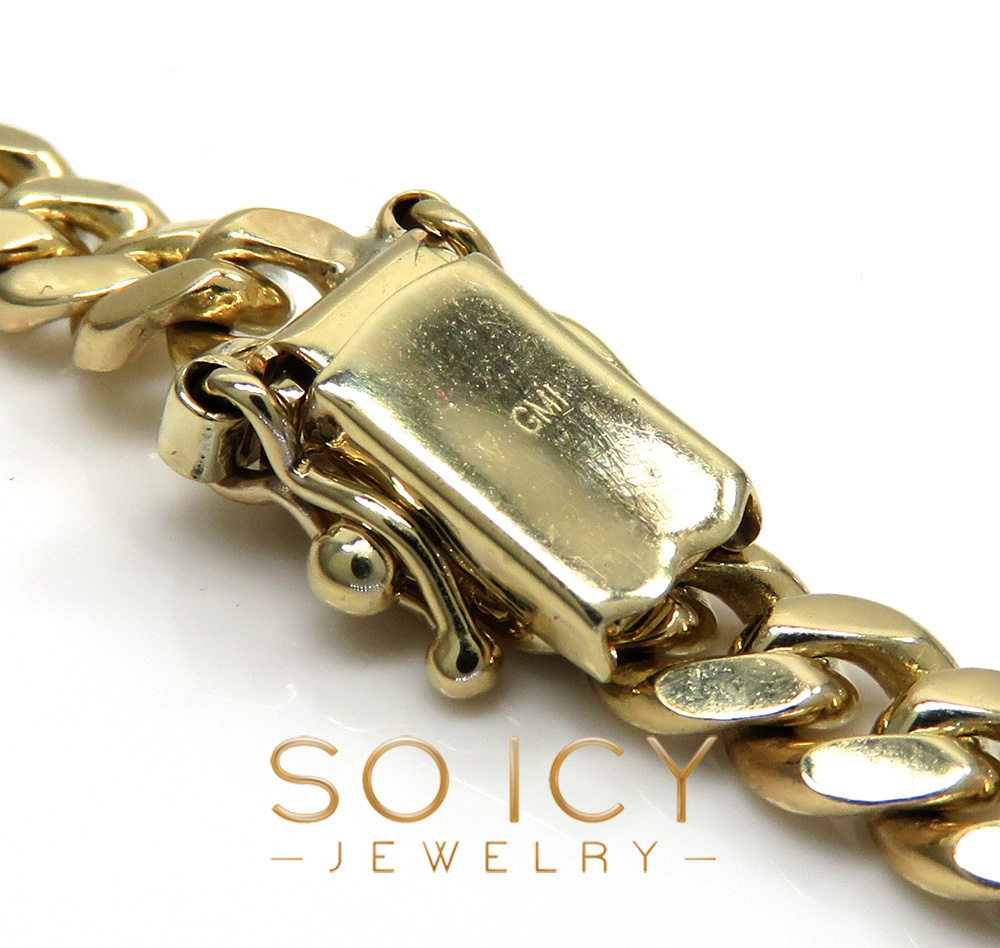10k yellow gold miami chain 18-30 inch 5.2mm