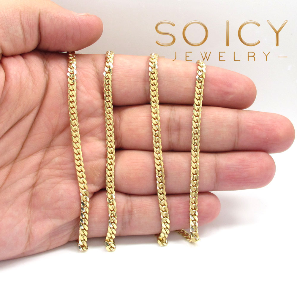 10k yellow gold miami chain 18-26 inch 4.2mm - Image 4