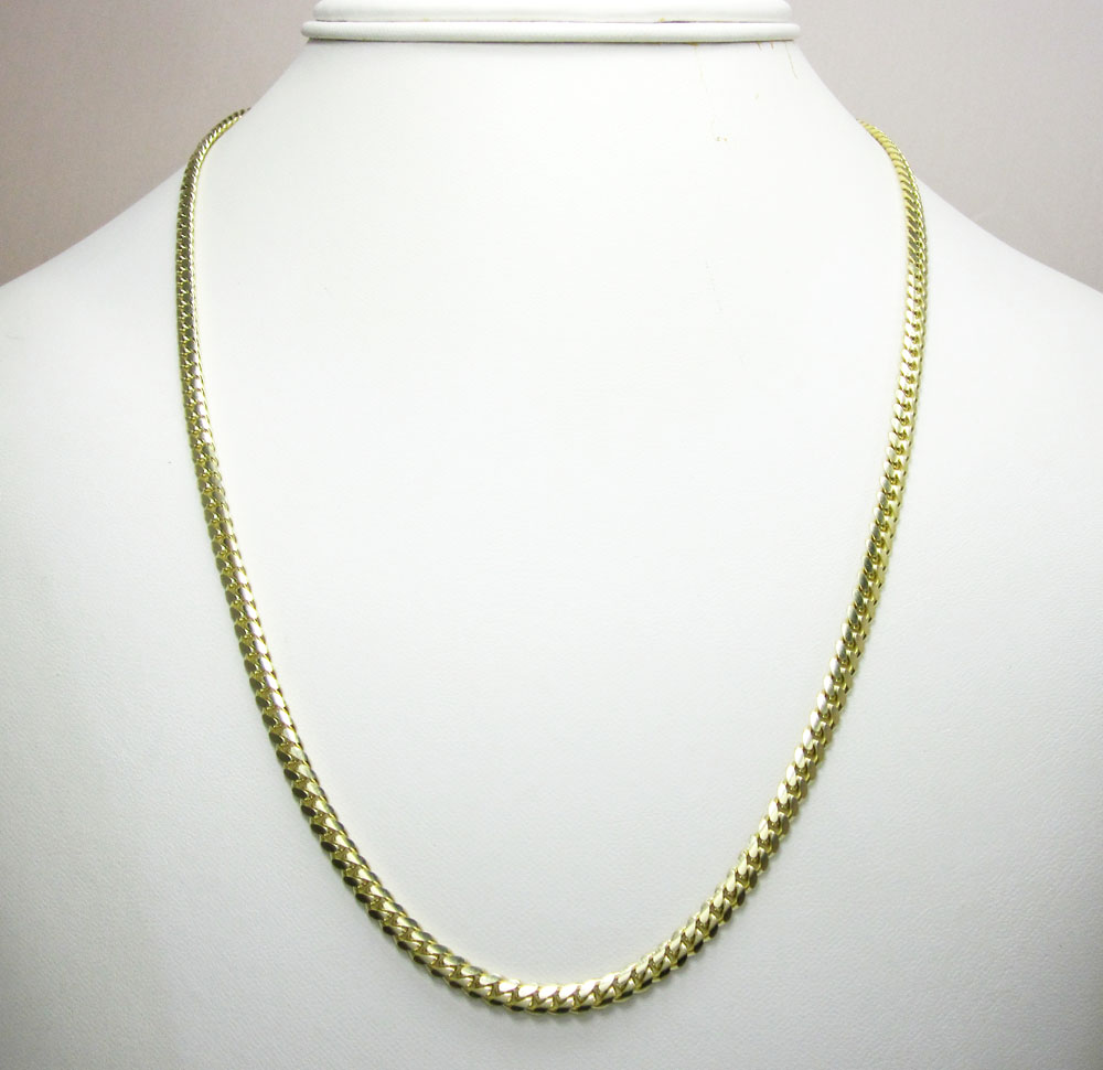 10k yellow gold miami chain 18-26 inch 4.2mm