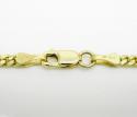 10k yellow gold solid skinny miami chain 16-30