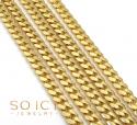 10k yellow gold solid skinny miami chain 16-30