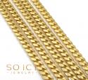 10k yellow gold solid skinny miami chain 16-30