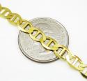 10k yellow gold solid mariner bracelet 8.75 inch 6mm