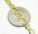 10k yellow gold solid mariner bracelet 8 inch 5.2mm