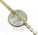 10k yellow gold solid mariner bracelet 8 inch 4.3mm