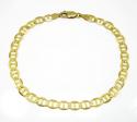 10k yellow gold solid diamond cut mariner bracelet 8.25 inch 5.2mm