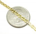 10k yellow gold solid mariner bracelet 8 inch 3mm