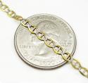 10k yellow gold solid diamond cut mariner bracelet 8 inch 3mm
