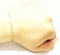 10k yellow gold solid diamond cut mariner bracelet 8 inch 3mm