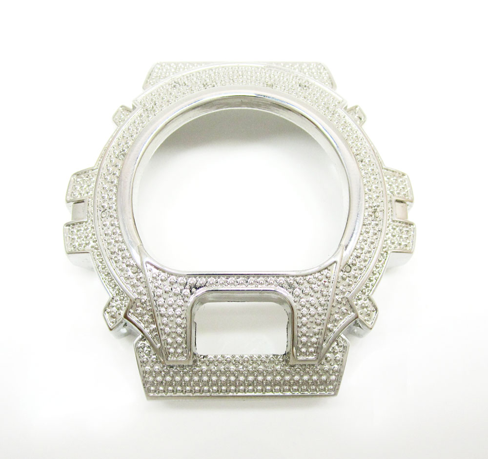 White stainless steel diamond g-shock case dw-6900 0.15ct