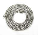 10k white gold solid franco link chain 22-26 inch 2.8mm