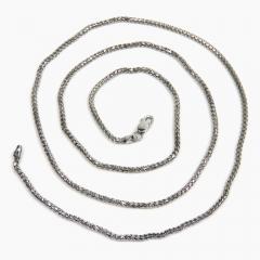 10k white gold solid franco link chain 18-24 inch 1.7mm