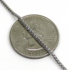 10k white gold solid franco link chain 18-24 inch 1.7mm