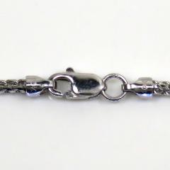 10k white gold solid franco link chain 18-24 inch 1.7mm