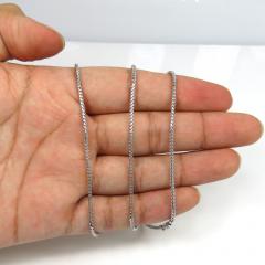 10k white gold solid franco link chain 18-24 inch 1.7mm