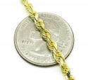 10k yellow gold solid rope link chain 20-30 inch 3.5mm