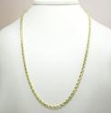 10k yellow gold solid rope link chain 20-30 inch 3.5mm