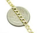10k yellow gold hollow diamond cut cuban link chain 24 inch 4mm