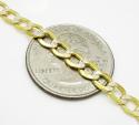 10k yellow gold hollow diamond cut cuban link chain 18-26 inch 4.8mm