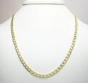 10k yellow gold hollow diamond cut cuban link chain 18-26 inch 4.8mm