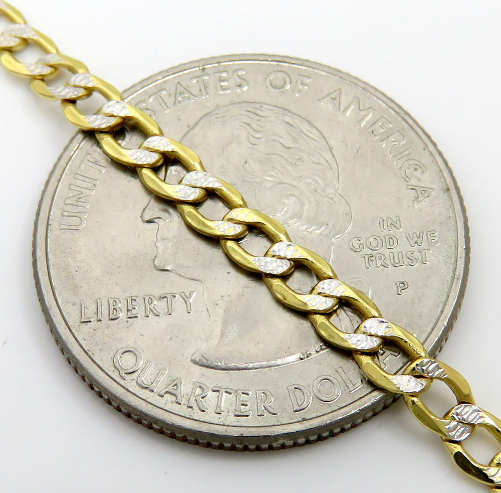 Cuban link gold chain diamond cut Clearance