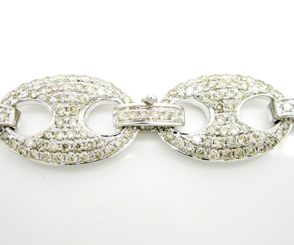 14k solid white gold anchor diamond chain 27.36ct - Image 7