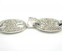 14k solid white gold anchor diamond chain 27.36ct